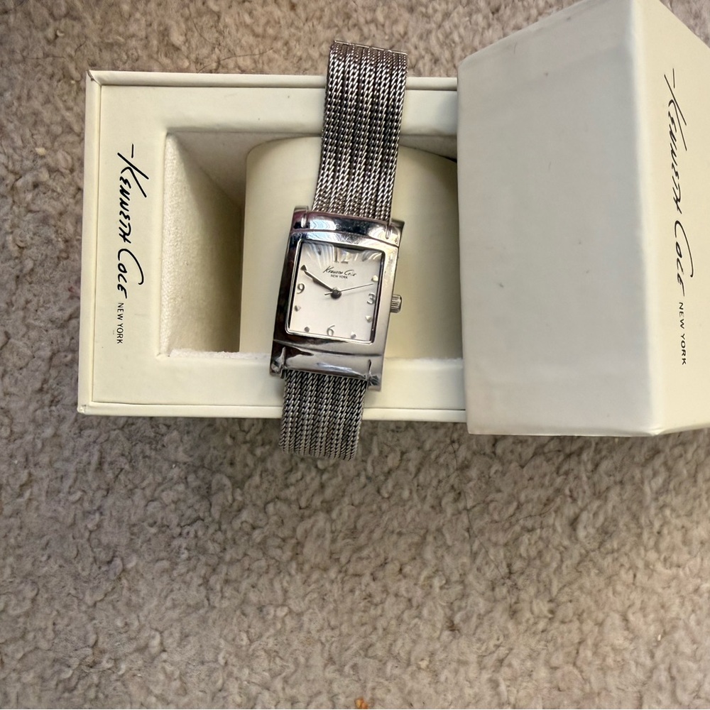 Kenneth Cole Silver Mesh Band Watch - Picture 2 of 4